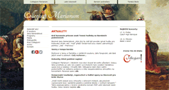 Desktop Screenshot of collegiummarianum.cz
