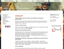 Tablet Screenshot of collegiummarianum.cz